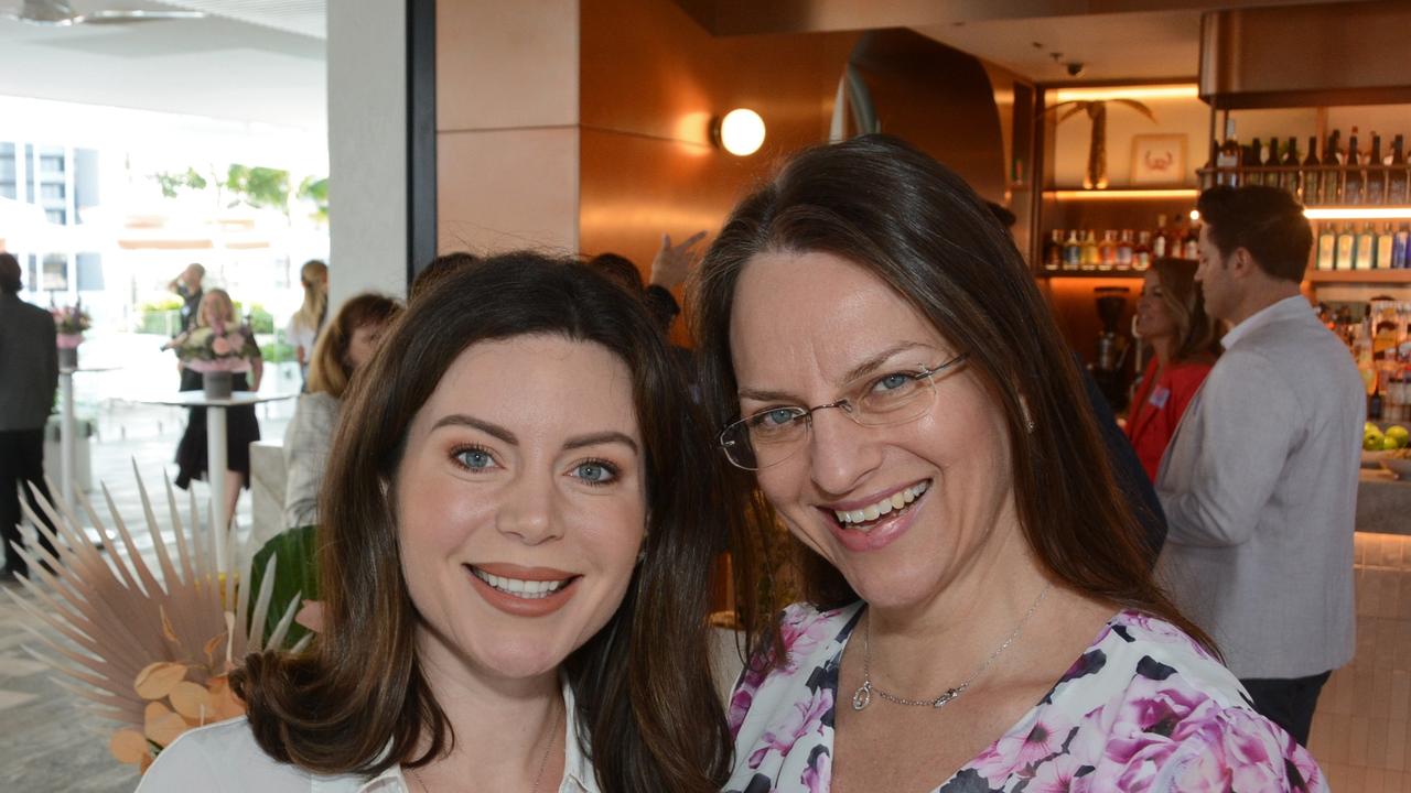 Lauren Thomas and Kylie Harding at Destination Gold Coast Stars of Tourism breakfast at Isoletto, The Star Gold Coast. Pic: Regina King