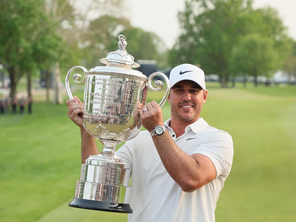 Brooks Koepka has odd exchange with PGA CEO Seth Waugh after winning