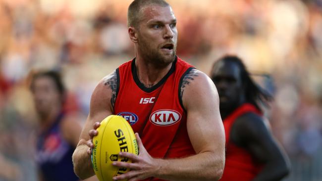 Jake Stringer in action for Essendon.