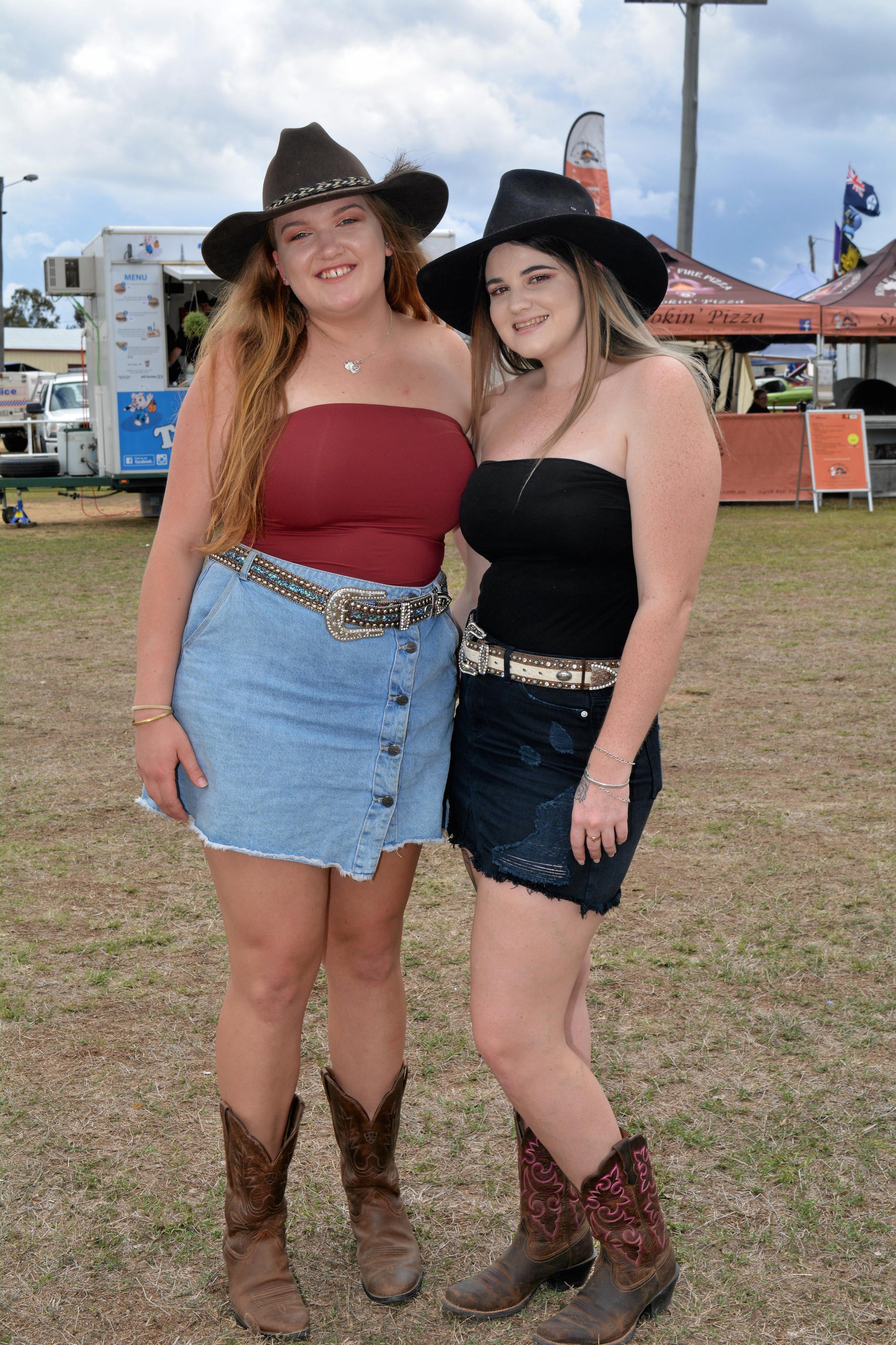 Lowood rodeo, Emily Craig and Sienna Bormann. Picture: Meg Bolton