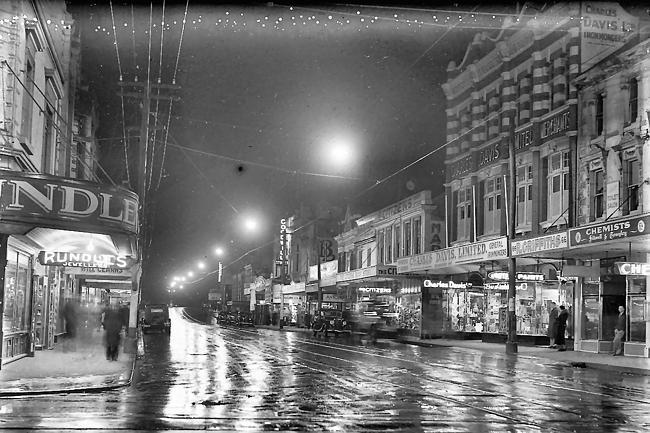 Hardware company Charles Davis’ building in Elizabeth Street, Hobart, in the late 1930s.