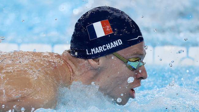 Leon Marchand in full flight in Paris. Picture: Getty Images