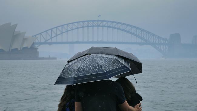 Sydney is expected to get big rainfalls, while many of NSW’s firegrounds are also set for a drenching. Picture: Getty