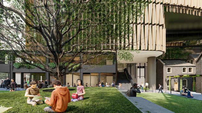 The park will feature 520 sqm of lawn and native flora.