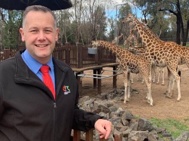 Ben Shields pictured at Taronga Western Plains Zoo in Dubbo when he was mayor.