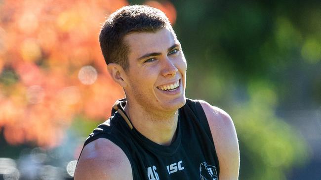 Collingwood training at the Collingwood Centre. Mason Cox. Picture: Jay Town