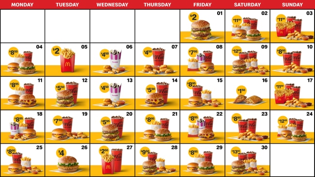 30 Days 30 Deals is back at Macca's. Image: Supplied.