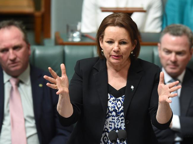 Sussan Ley’s colleagues have told the Herald Sun it’s extremely unlikely she’ll return to the frontbench. Picture: AAP Image/Lukas Coch