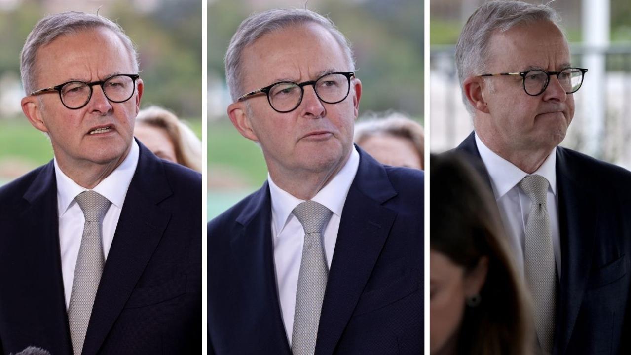 Anthony Albanese trips up on questions about the economy. Photo: Toby Zerna