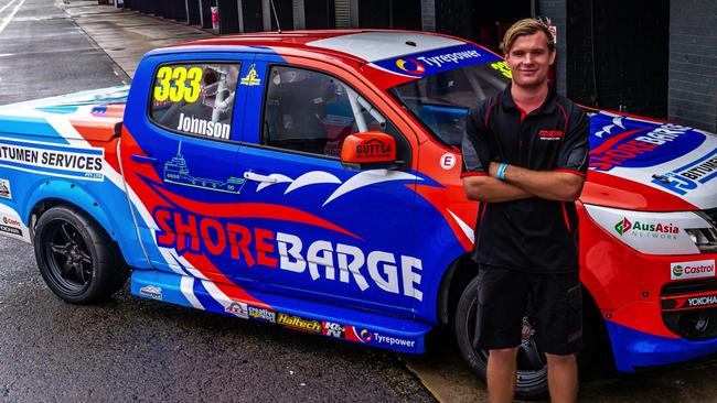 Rossi Johnson in front of his new look Colorado ahead of the 2025 V8 SuperUtes season. Picture: Tamara Jade Media