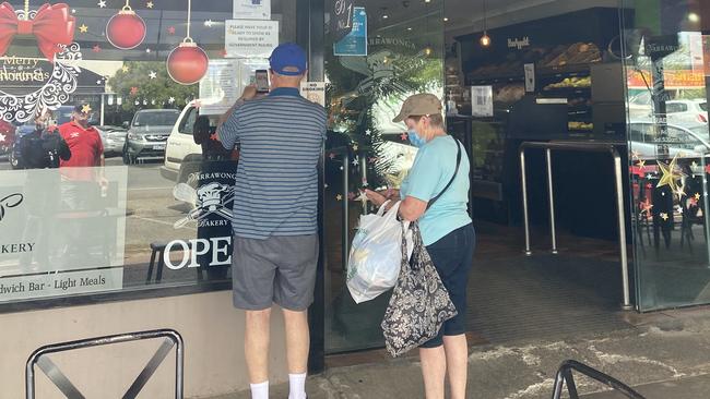 Locals use QR codes to check in at the Yarrawonga Bakery. Picture: Hannah Davies.