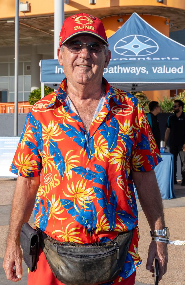 John Southorn at the Gold Coast Suns v Hawthorn AFL match at TIO Stadium. Picture: Pema Tamang Pakhrin