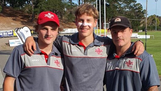 Gisborne's centurions Riley Vernon, Wil Mackay and Spencer Jones.