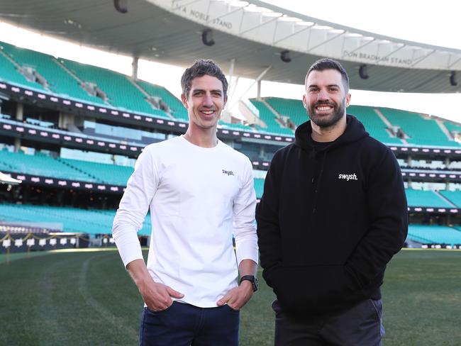 Roosters NRL captain James Tedesco media call for Swysh founder Mike Roth Photo: Swysh / Brett Costello