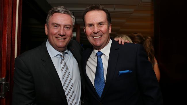 Eddie McGuire and Tony Jones’ relationship appears to have soured onscreen. Picture: Julie Kiriacoudis