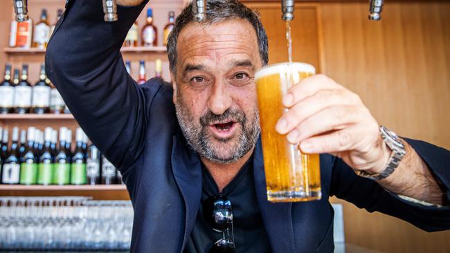 Mick Molloy at his new pub, Hotel Railway, in Brunswick. Picture: Mark Stewart