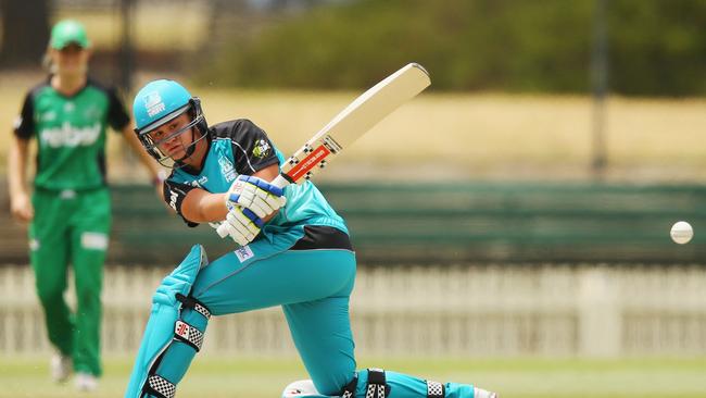 Ash Barty batting for the Brisbane Heat. Photo by Michael Dodge - CA/Cricket Australia via Getty Images/Getty Images