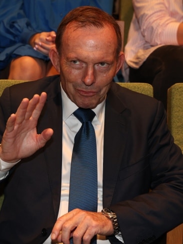 Former prime minister Tony Abbott was among those in the crowd. Picture: Jason Edwards