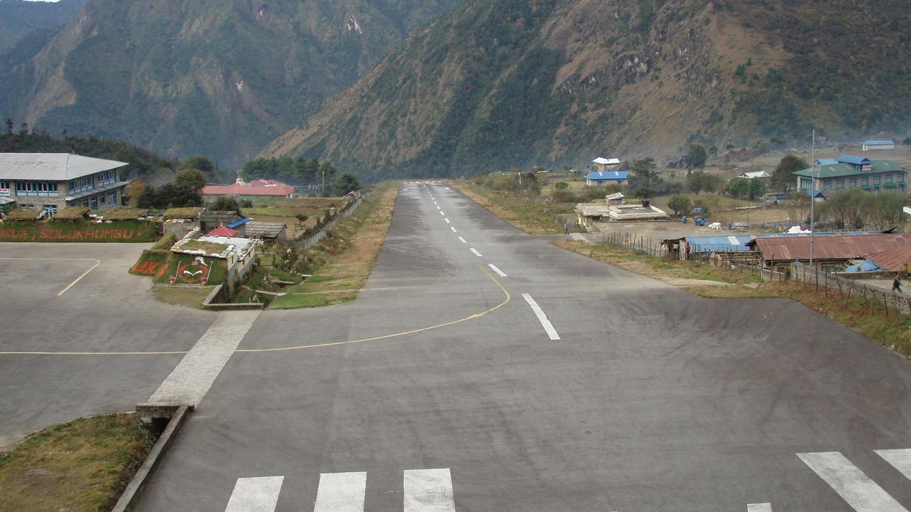 The mountainside runway at Lukla in Nepal is thought to be the most dangerous in the world.