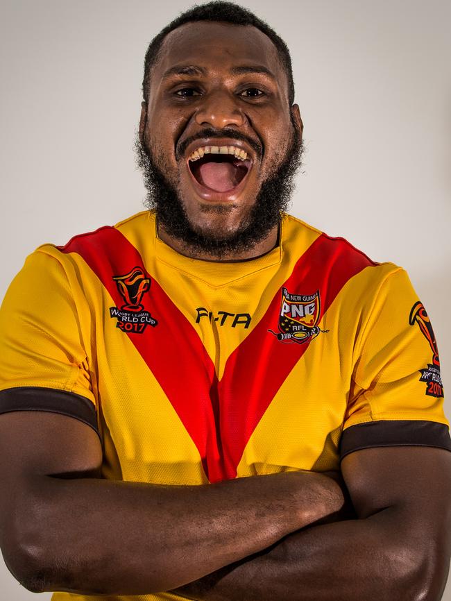 Ottio in his PNG jersey ahead of the 2017 Rugby League World Cup. Picture: David Buller/NRL Imagery