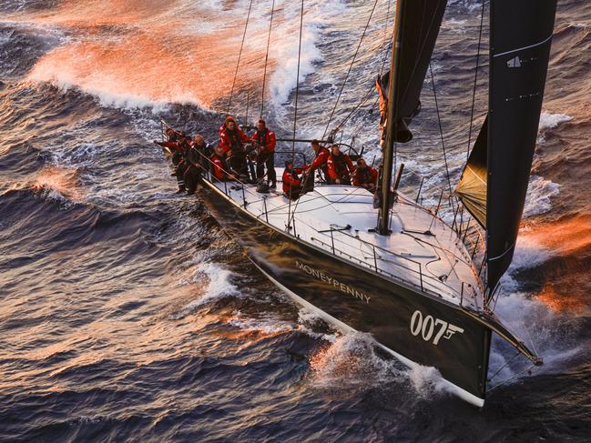 ***PRINT ONLY** 2022 Rolex Sydney to Hobart Yacht Race.  MONEYPENNY, Bow n: 007, Sail n: AUS1, Skipper: Sean Langman, Owner: Sean Langman, State-Nation: NSW, Design: Reichel/Pugh 69 Picture: ROLEX/Carlo Borlenghi