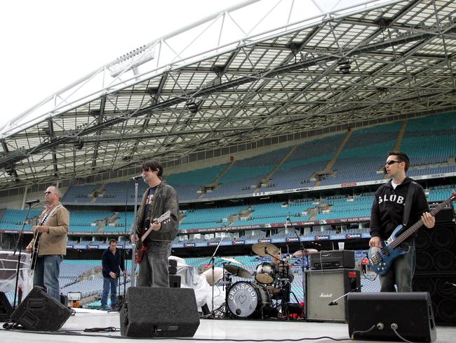 Grinspoon are seasoned pre-match performers, having played the 2004 NRL grand final. Picture: Gregg Porteous.
