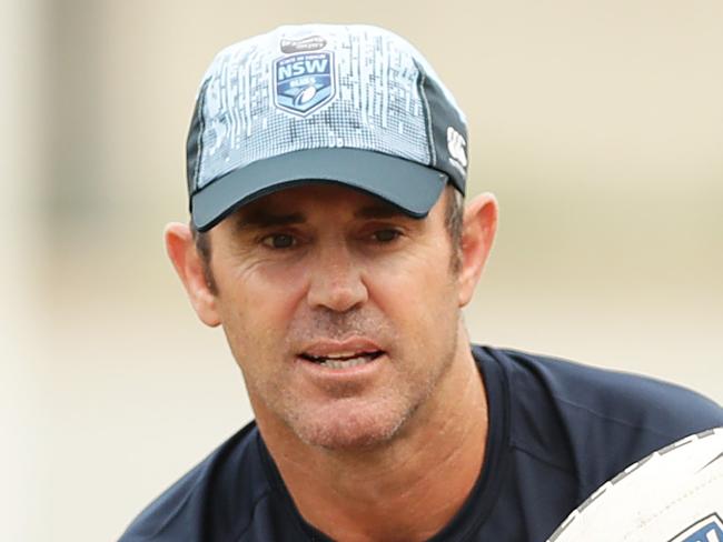 SYDNEY, AUSTRALIA - DECEMBER 12: NSW Blues head coach Brad Fittler in action during the Emerging Blues and Future Blues Playing Camp at the NSWRL Centre of Excellence on December 12, 2019 in Sydney, Australia. (Photo by Mark Metcalfe/Getty Images)