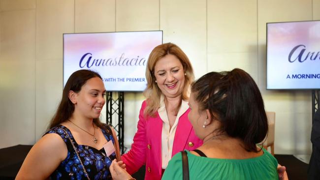 Premier Annastacia Palaszczuk held an invitation-only morning tea for her "Facebook friends" on Sunday hosted by a top TV presenter.