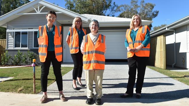 Tameeka Manson, Lisa Livingstone, Dawn Fisher and Sharyn McLean. First sod turned at the Freshwater by Ingenia Lifestyle clubhouse in Burpengary East. Picture David Alexander