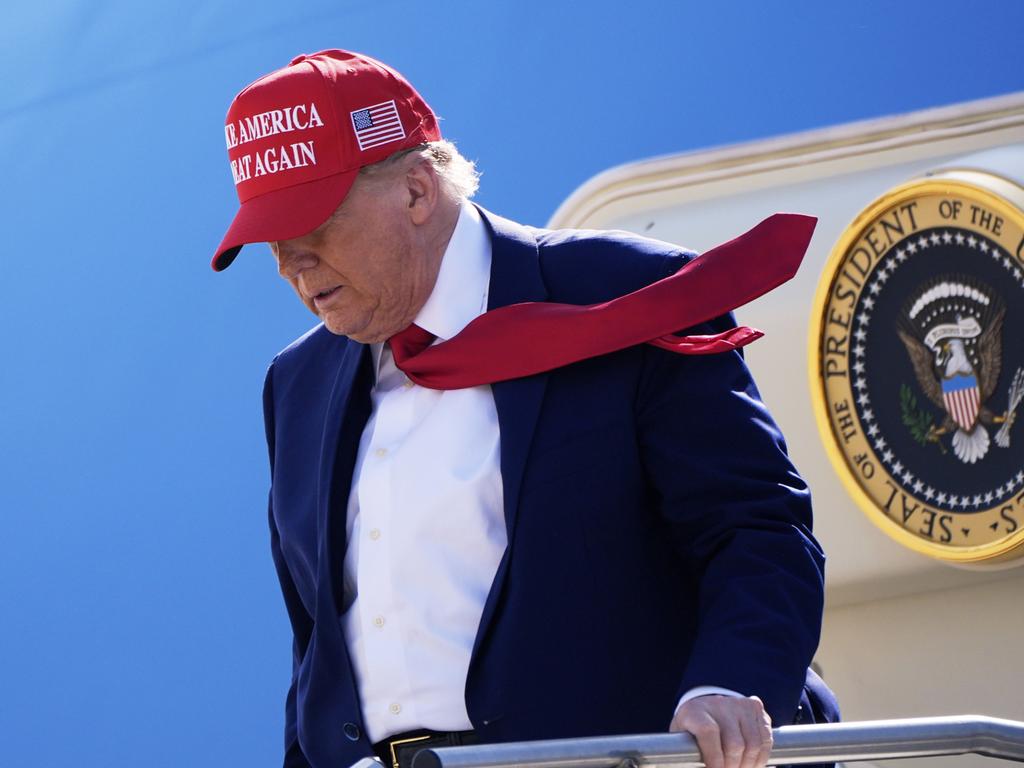 US President Donald Trump has hinted he will talk tariffs with Australia after the election. Picture: AP Photo/Alex Brandon