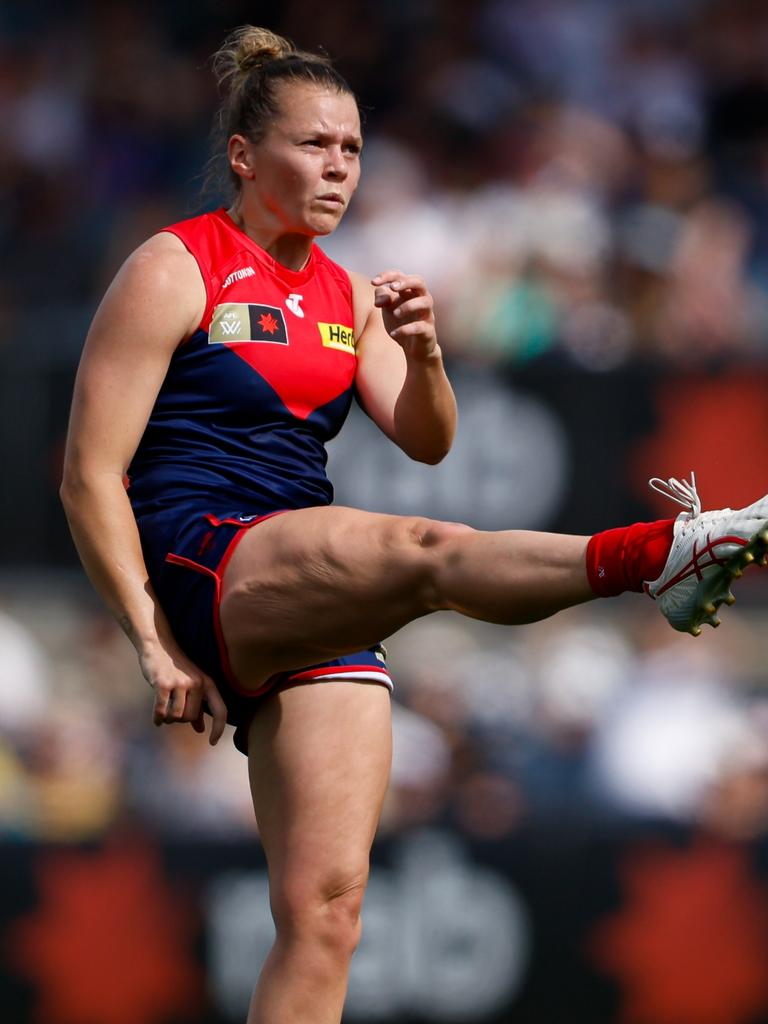 Maddison Gay looks on the way out. Picture: Dylan Burns/AFL Photos