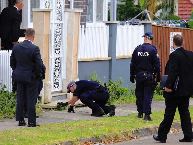 Police have closed the street again as they search for evidence. Picture: Dylan Robinson