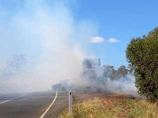 hay fire north of Bell. Picture: Shannon Hardy