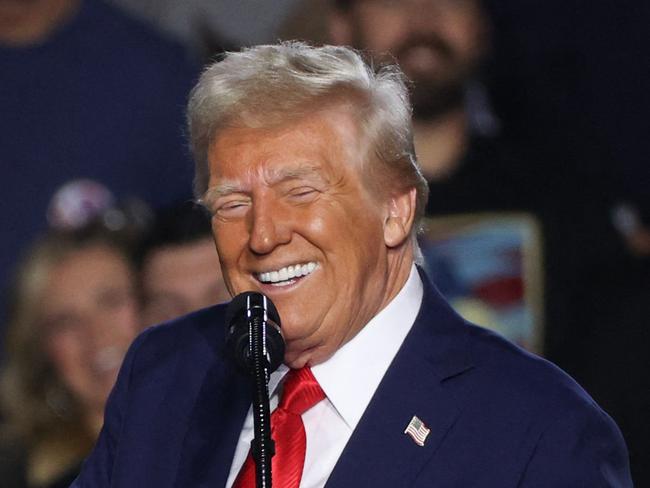 LAS VEGAS, NEVADA - JANUARY 25: U.S. President Donald Trump speaks at a rally at Circa Resort & Casino on January 25, 2025 in Las Vegas, Nevada. The event focused on Trumpâ&#128;s first week in office, including his proposed policy to eliminate taxes on tips for service industry employees.   Ian Maule/Getty Images/AFP (Photo by Ian Maule / GETTY IMAGES NORTH AMERICA / Getty Images via AFP)