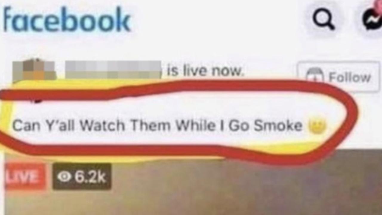 Mum asks people to watch her kids on Facebook Live while she smokes news.au — Australias leading news site