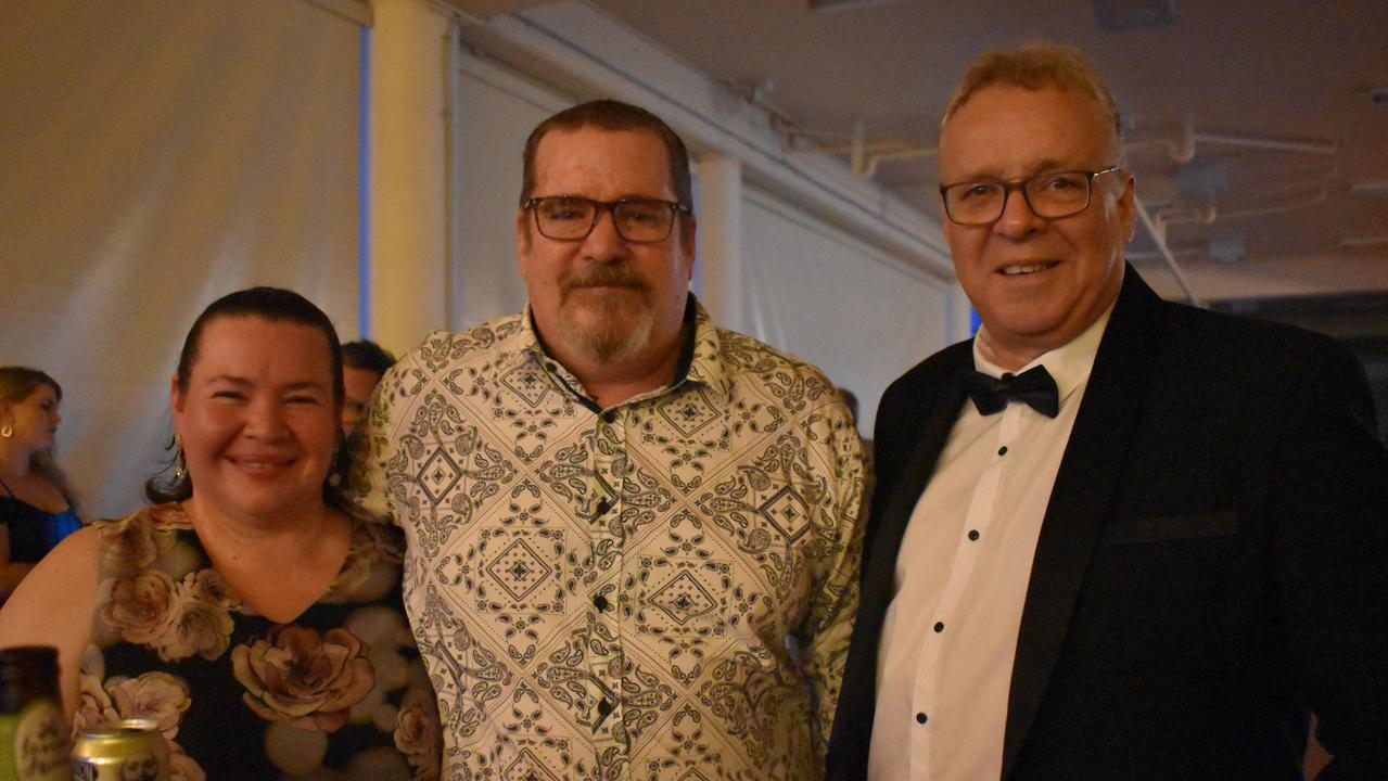 Karen Hind, Jason McKenzie and Peter Scott at the Gympie Business Awards 2022.