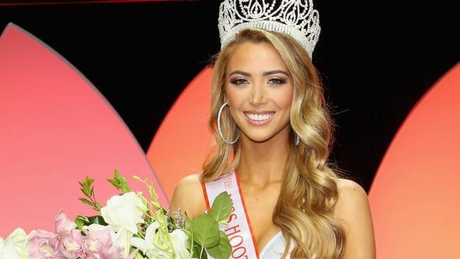 Chelsea Morgensen poses after being crowned Miss Hooters International 2017. (Photo by Gabe Ginsberg/Getty Images)