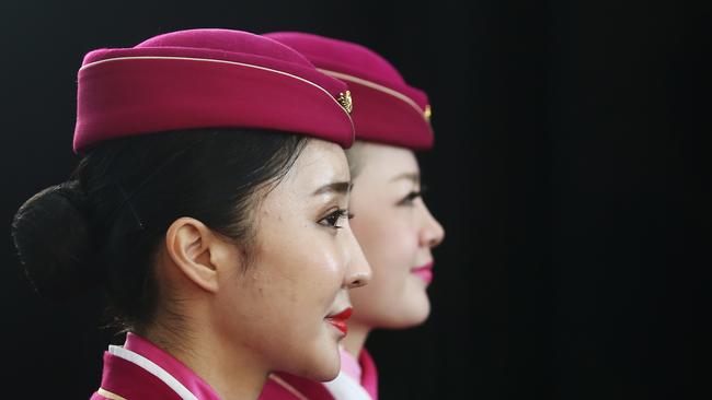 China Southern Airlines was one of the first to begin regular passenger flights between Cairns and mainland China. China Southern flight stewards. Picture: BRENDAN RADKE.