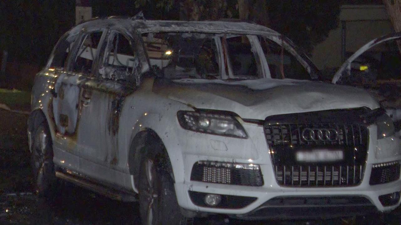 A burnt out car was found in Berala. However, police have yet to confirm its link to the shooting. Picture: TVN.