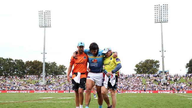 Titans skipper Tino Fa'asuamaleaui is out for the season after suffering an ACL injury. Picture: Getty Images