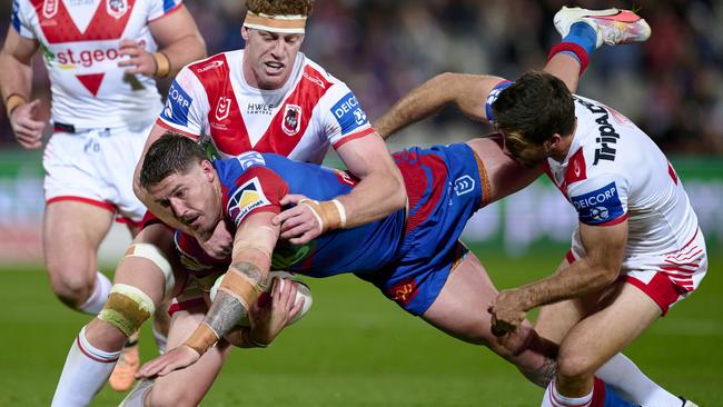 Dylan Lucas gets a chance this weekend to earn himself a regular role with the Knights. Picture: Brett Hemmings/Getty Images