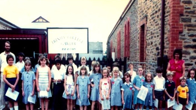 The original Trinity College pupils at St George's Anglican Church at Gawler. Picture: Supplied