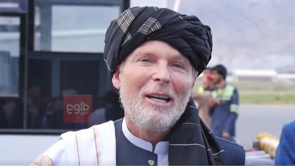 Former Taliban hostage Timothy Weeks on his return to Afghanistan. Picture: TOLOnews