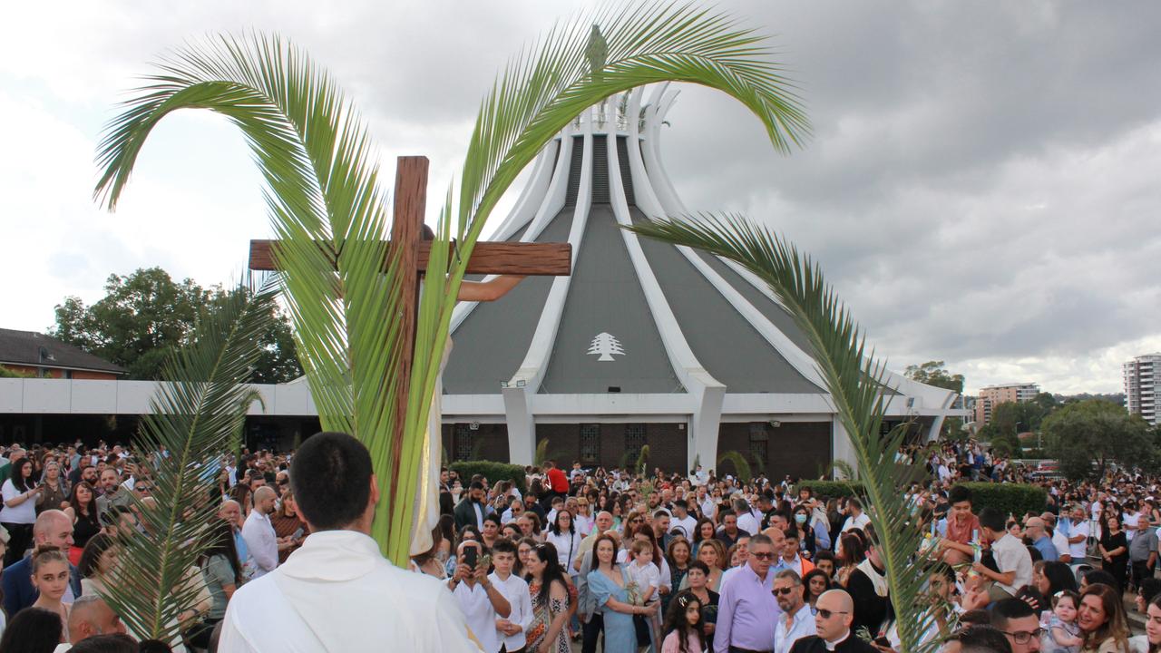 Palm Sunday signals the beginning of Holy Week for Christians, including at Our Lady of Maronite Co-Cathedral at Harris Park.