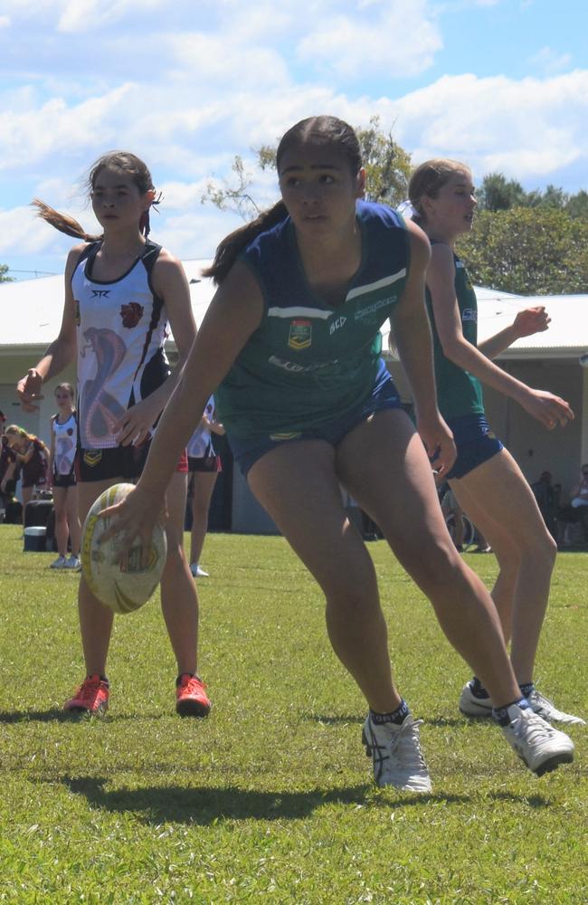 U14 Girls Brisbane Cobras vs Sydney Scorpions at the National Youth Touch Football Championships, Kawana 2022. Picture: Eddie Franklin