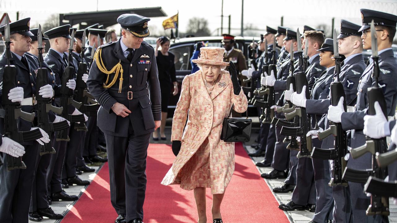 The Queen inspects RAF F-35B Lightning II strike aircraft at Royal Air Force Marham. Picture: Getty Images