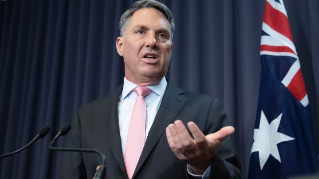 Defence Minister Richard Marles remained coy when pushed on a date of missile manufacturing or operation but stressed Defence will have a "potent capability within use in the next couple of years". Picture: NCA NewsWire / Gary Ramage