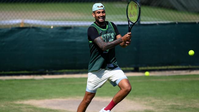 Nick Kyrgios has been given a free pass into the Wimbledon final. Picture: Getty Images.