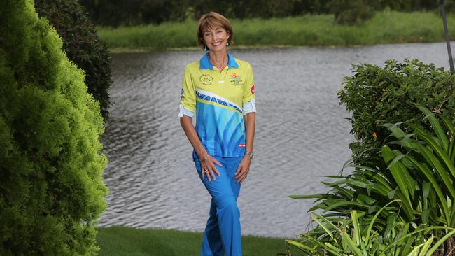 Donelle Coulter, a volunteer for the games, at home at Clear Island Waters before heading to work. Picture Glenn Hampson