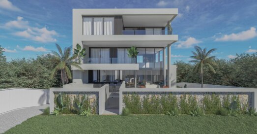 An artist's impression of the three-storey home Tyson Tripcony planned to build at Buddina. Picture: Icon Building Design